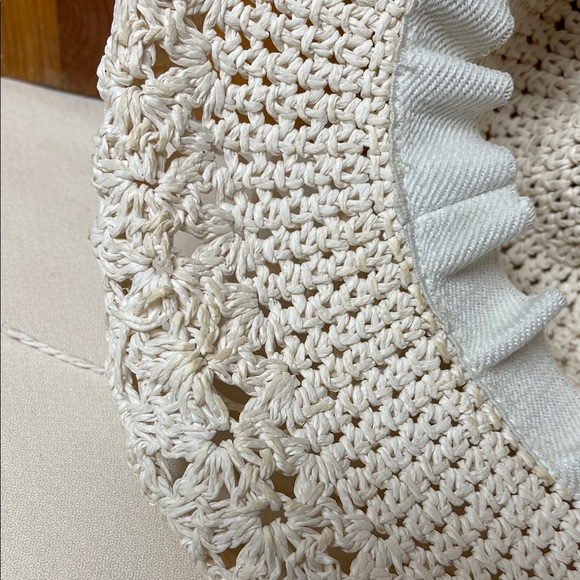Cream Crochet Sun Hat - Picture 6 of 14